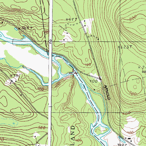 Topographic Map of Hutchins Brook, ME
