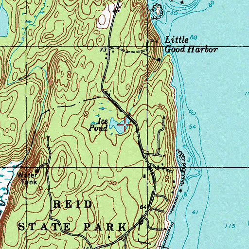 Topographic Map of Ice Pond, ME