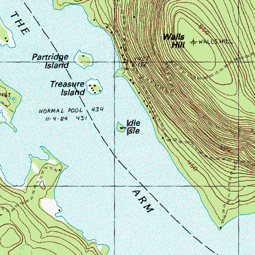 Topographic Map of Idle Isle, ME