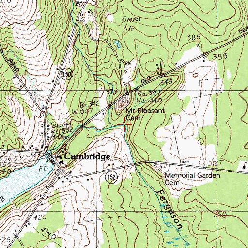 Topographic Map of Ike Brook, ME