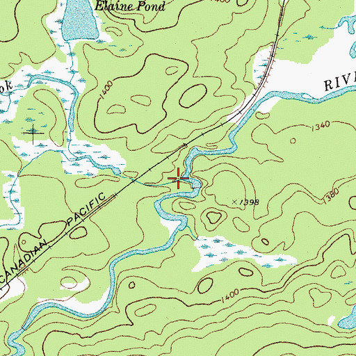 Topographic Map of Indian Brook, ME