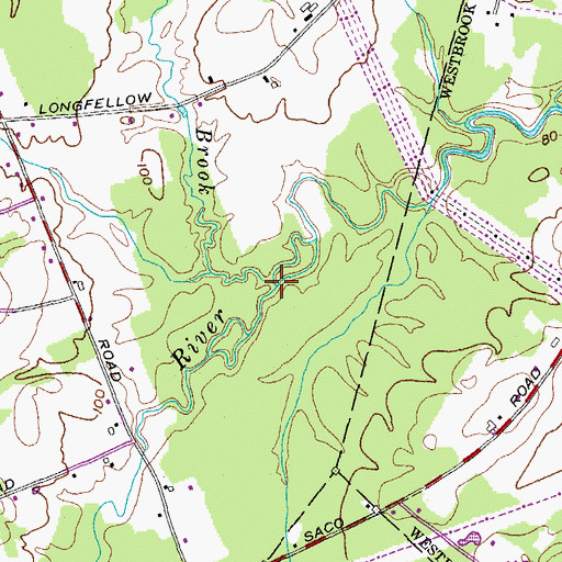Topographic Map of Indian Camp Brook, ME