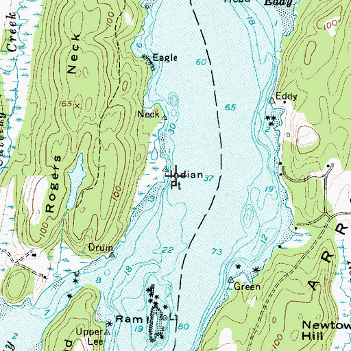 Topographic Map of Indian Point, ME