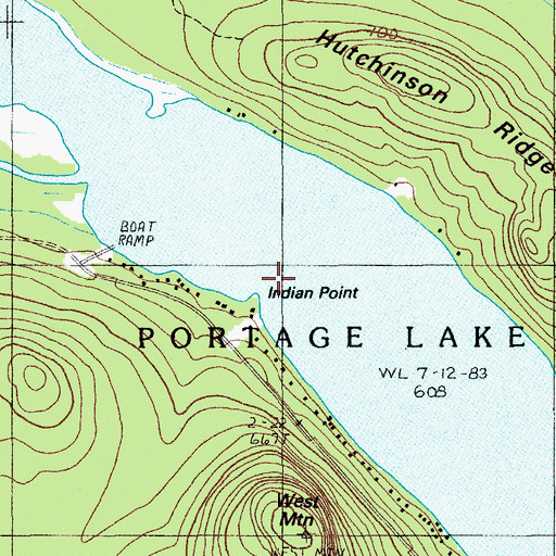 Topographic Map of Indian Point, ME