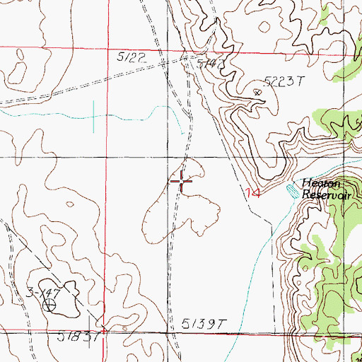 Topographic Map of Heaton Reservoir, AZ