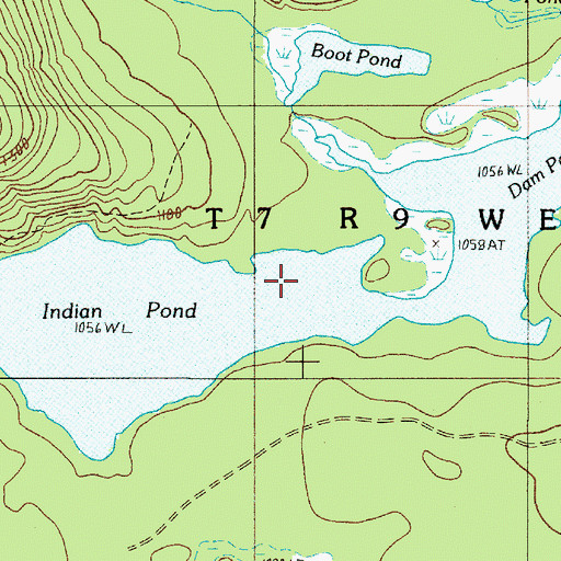 Topographic Map of Indian Pond, ME