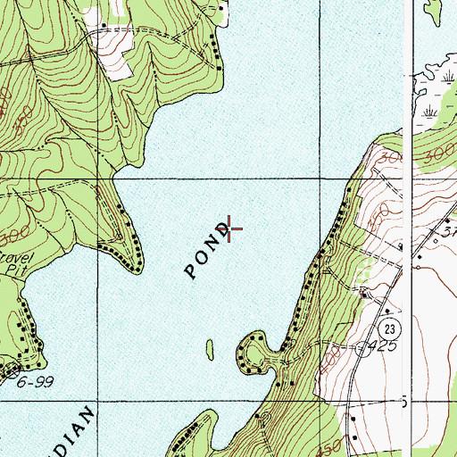 Topographic Map of Indian Pond, ME