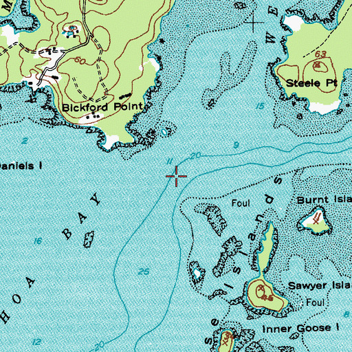 Topographic Map of Indian River, ME