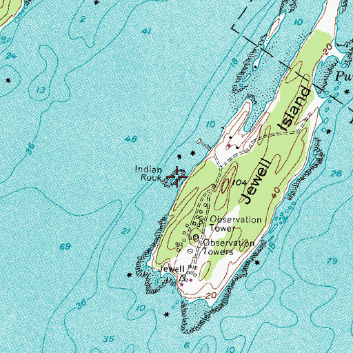 Topographic Map of Indian Rock, ME
