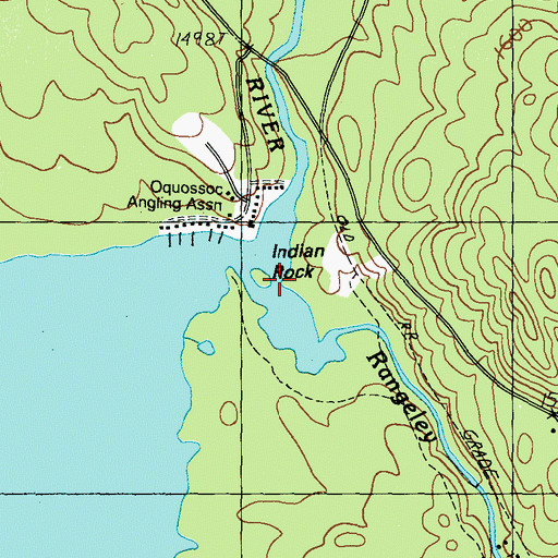 Topographic Map of Indian Rock, ME