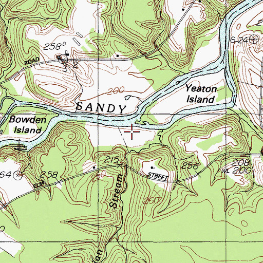 Topographic Map of Indian Stream, ME