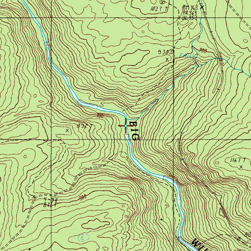 Topographic Map of Indian Stream, ME