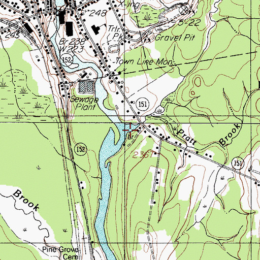 Topographic Map of Indian Stream, ME