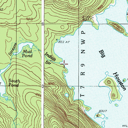 Topographic Map of Indian Stream, ME
