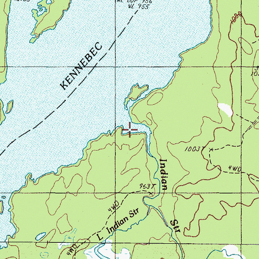 Topographic Map of Indian Stream, ME