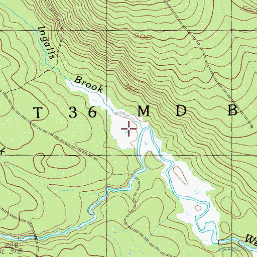 Topographic Map of Ingalls Brook, ME