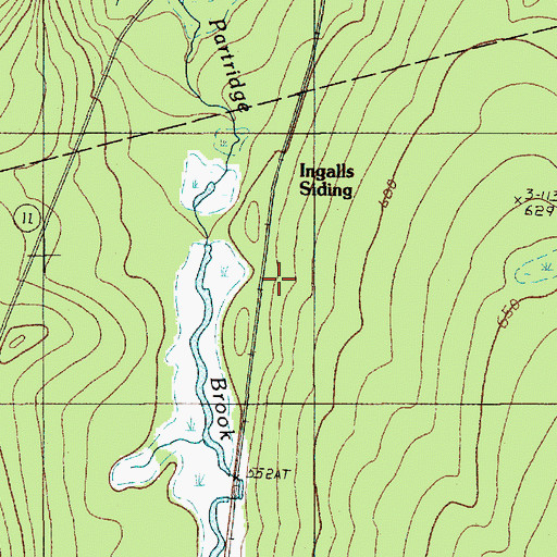 Topographic Map of Ingalls Siding, ME