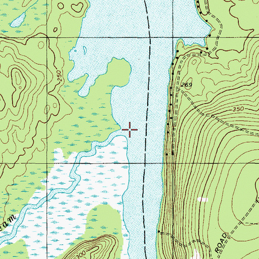 Topographic Map of Ingham Stream, ME