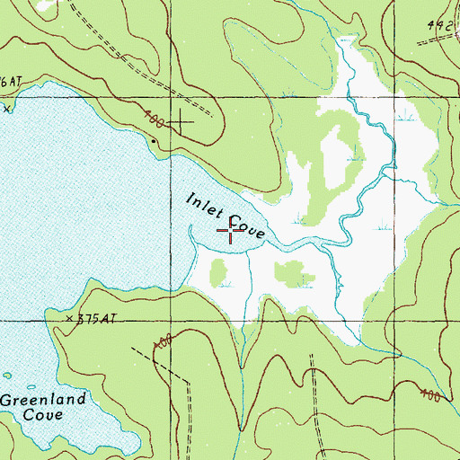 Topographic Map of Inlet Cove, ME