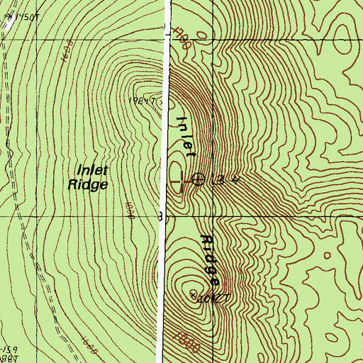 Topographic Map of Inlet Ridge, ME