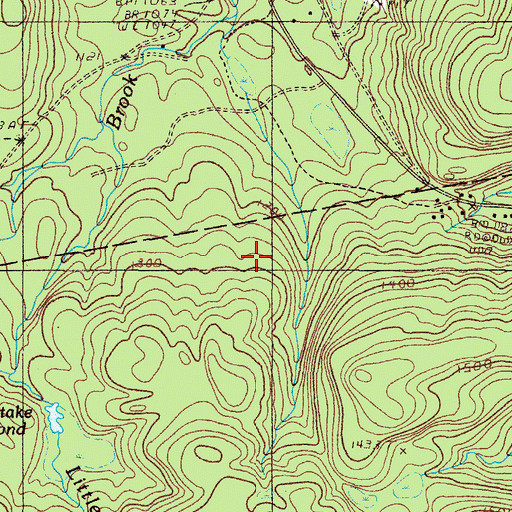 Topographic Map of Intake Trail, ME