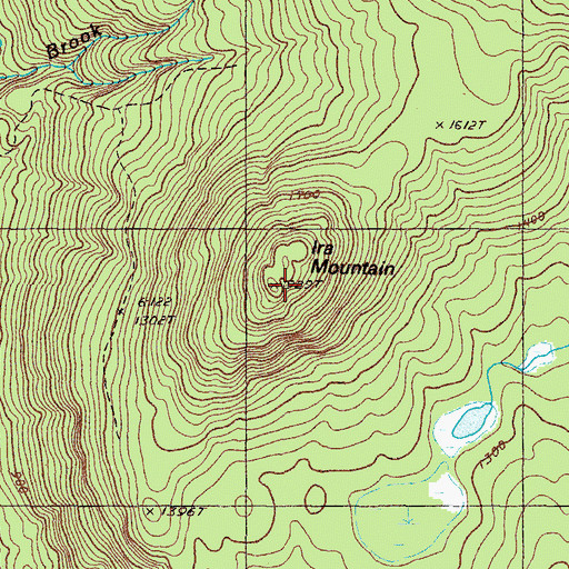 Topographic Map of Ira Mountain, ME