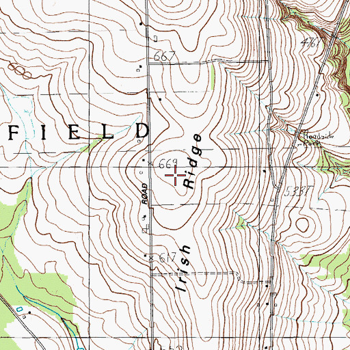 Topographic Map of Irish Ridge, ME