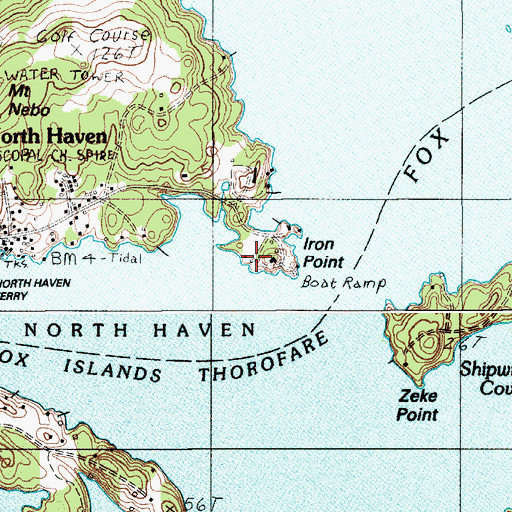 Topographic Map of Iron Point, ME