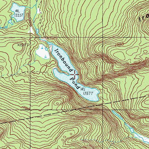 Topographic Map of Ironbound Pond, ME