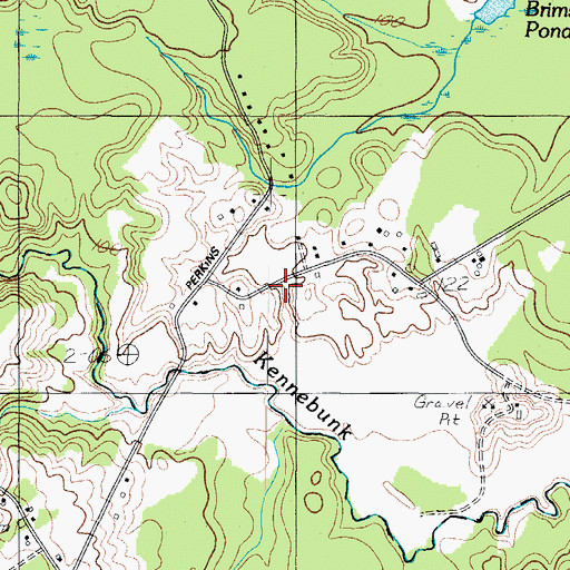 Topographic Map of Irving School, ME