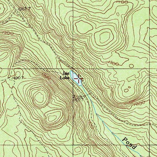 Topographic Map of Isie Lake, ME
