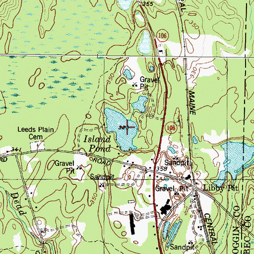 Topographic Map of Island Pond, ME