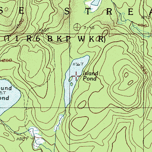 Topographic Map of Island Pond, ME