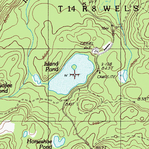 Topographic Map of Island Pond, ME