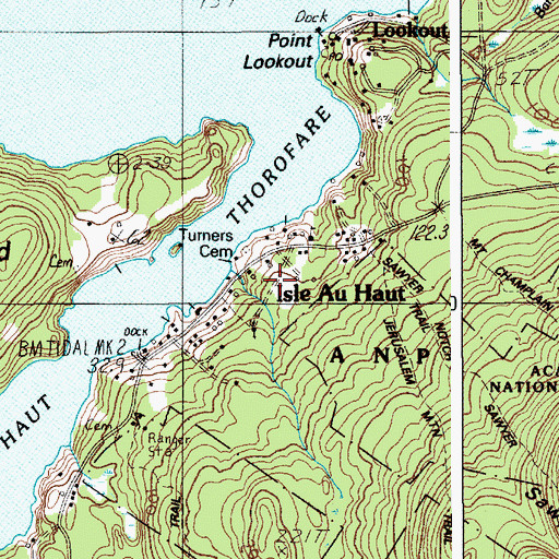 Topographic Map of Isle Au Haut, ME