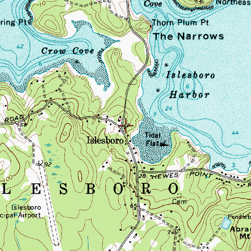 Topographic Map of Islesboro, ME