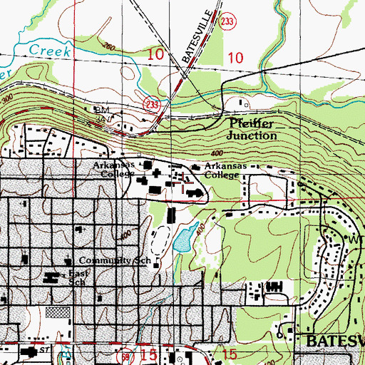 Topographic Map of Lyon College, AR