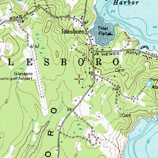 Topographic Map of Islesboro Island, ME