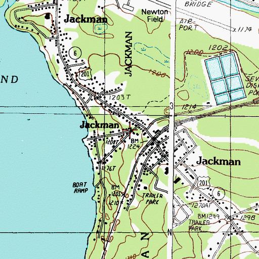 Topographic Map of Jackman, ME