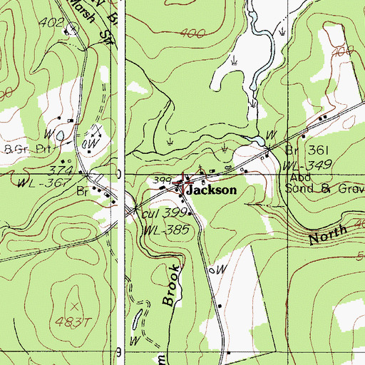 Topographic Map of Jackson, ME