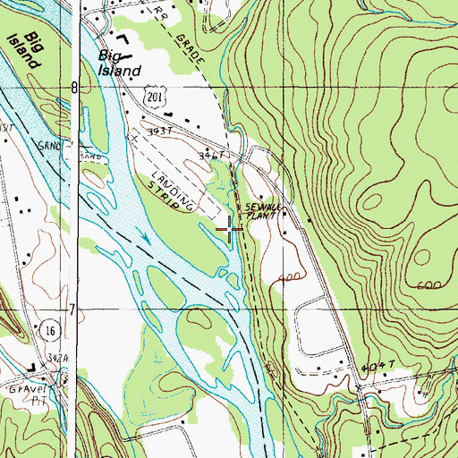 Topographic Map of Jackson Brook, ME