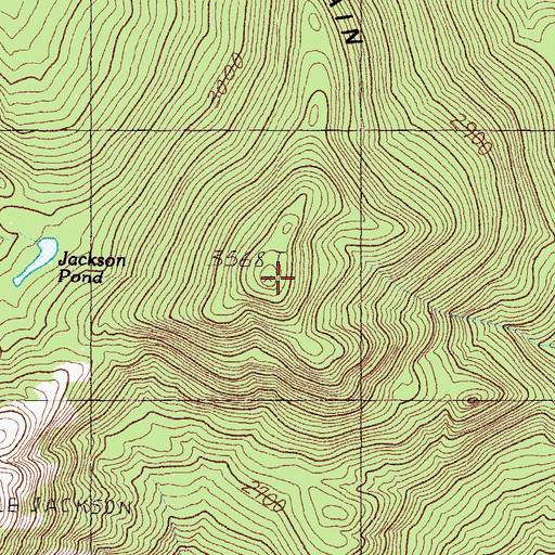 Topographic Map of Jackson Mountain, ME