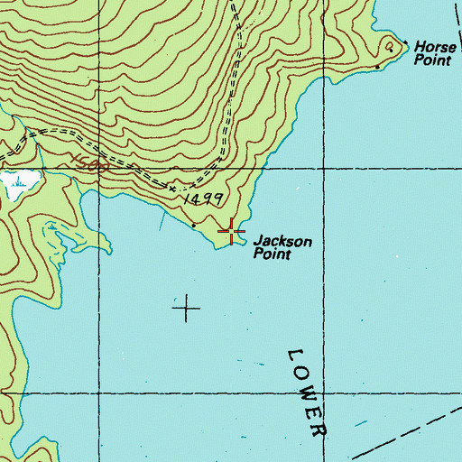Topographic Map of Jackson Point, ME