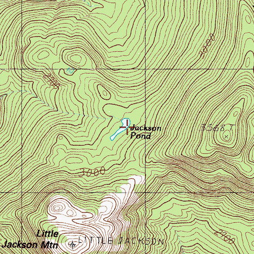 Topographic Map of Jackson Pond, ME