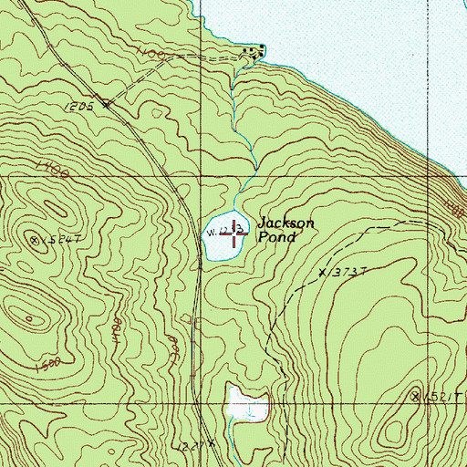 Topographic Map of Jackson Pond, ME