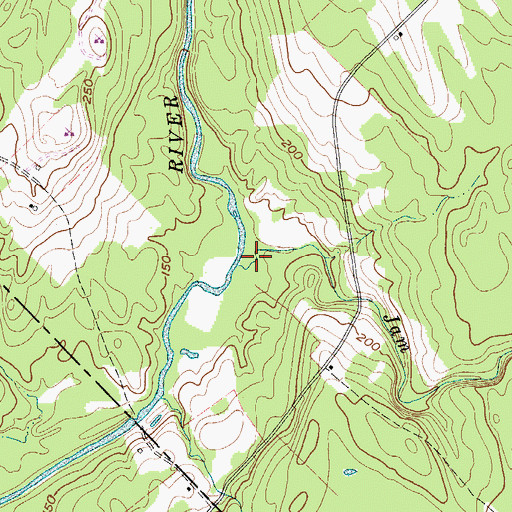 Topographic Map of Jam Brook, ME