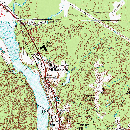 Topographic Map of Spruce Mountain Middle School, ME