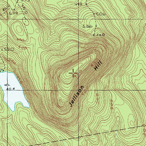 Topographic Map of Jellison Hill, ME