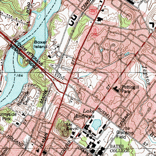 Topographic Map of Jepson Brook, ME