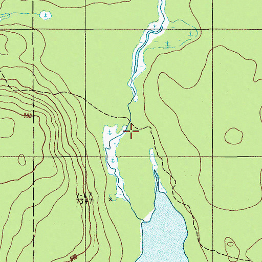 Topographic Map of Jerry Pond Tote Road, ME